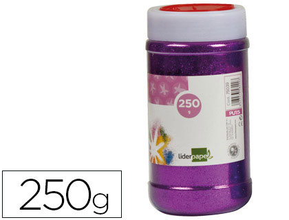 Bote 250g. purpurina Liderpapel violeta metalizado